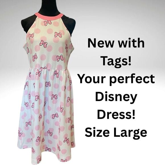 NEW PatPat Women’s Disney Minnie Mouse Dress – Size Large – Fit & Flare NWT - Picture 1 of 10